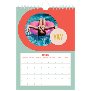 Calendário A5 — Brilhante e bonito