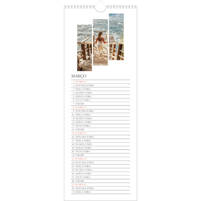 Calendário fino  — Mosaicos de viagem [Março]