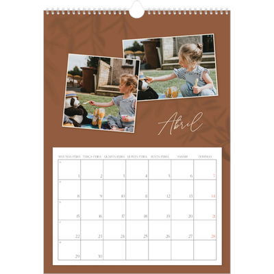 Calendário A3 — Com os pés no chão [Abril]