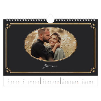 Calendário de Fotografias A4 Paisagem — Clássico vintage