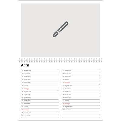 Calendário A4 duplo — Desenhe o seu próprio produto [Abril]