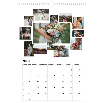 Calendário A3 — Formas de colagem [Março]