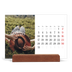 Calendário de mesa com suporte em madeira - horizontal  — Escapadinha infinita [capa]