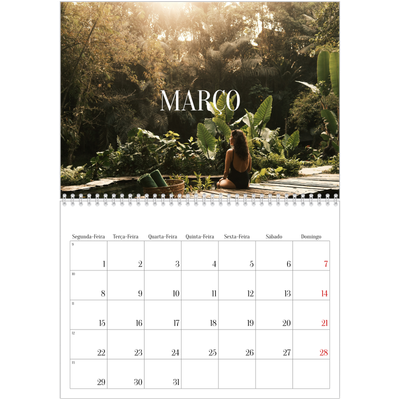 Calendário A4 duplo — Escapadinha infinita [Março]