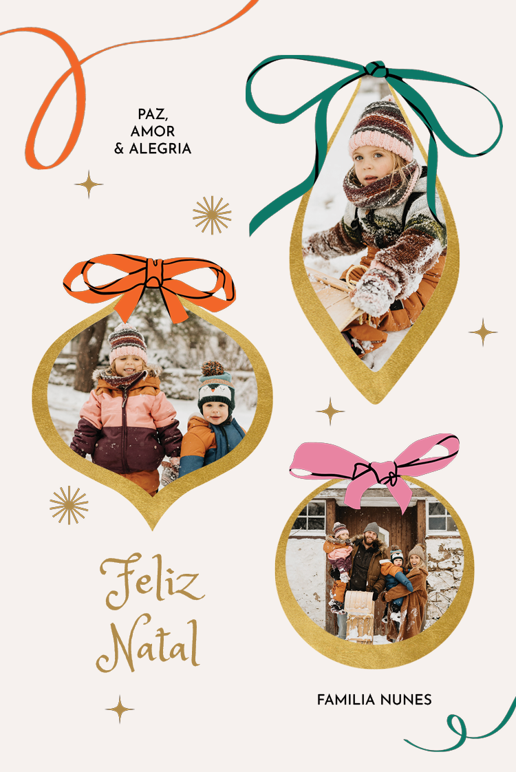 Cartões — Laços de Natal