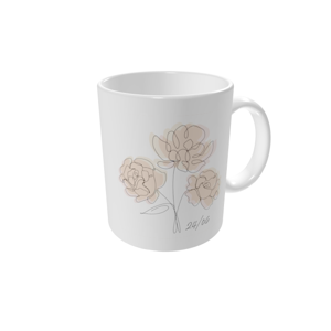 Canecas personalizadas — Linhas de flores delicadas