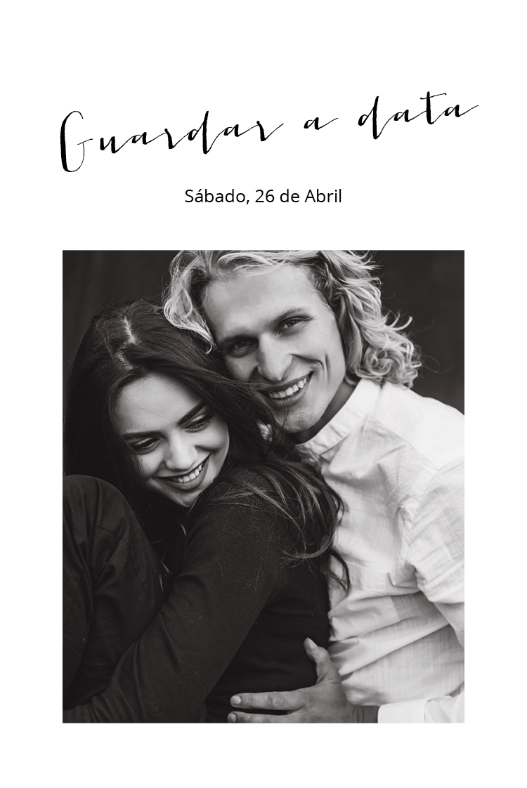 Save the date — Preto e branco