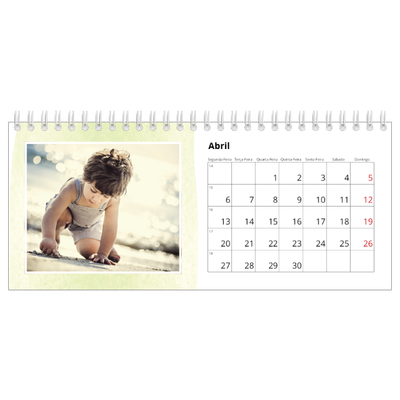 Calendários de mesa — Fundos de aquarela [Abril]