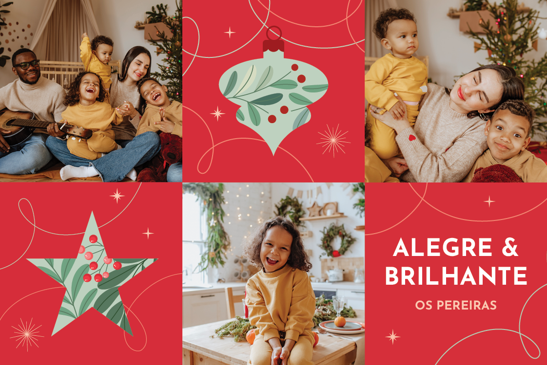 Cartões — Formas festivas - vermelho