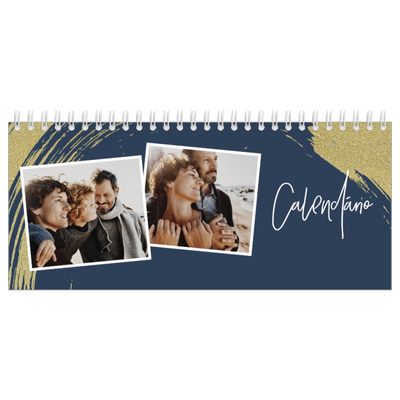 Calendários de mesa — Fundos com pincel dourado [capa]