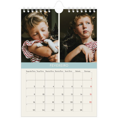 Calendário A5 — Capítulos pastel [Fevereiro]