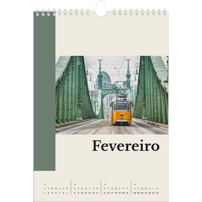 Calendário fotográfico A4 — Vistas do mundo [Fevereiro]