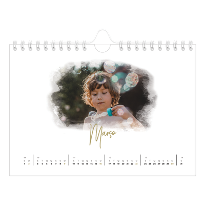 Calendário A5 horizontal — Efeitos fotográficos [Março]