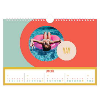 Calendário de Fotografias A4 Paisagem — Brilhante e bonito