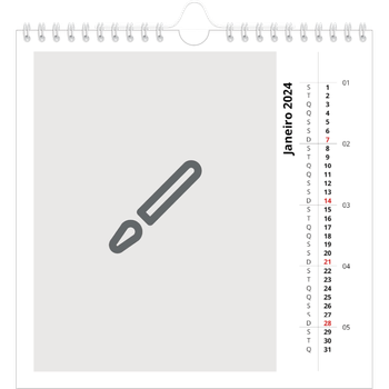 Calendário fotográfico quadrado — Desenhe o seu próprio produto