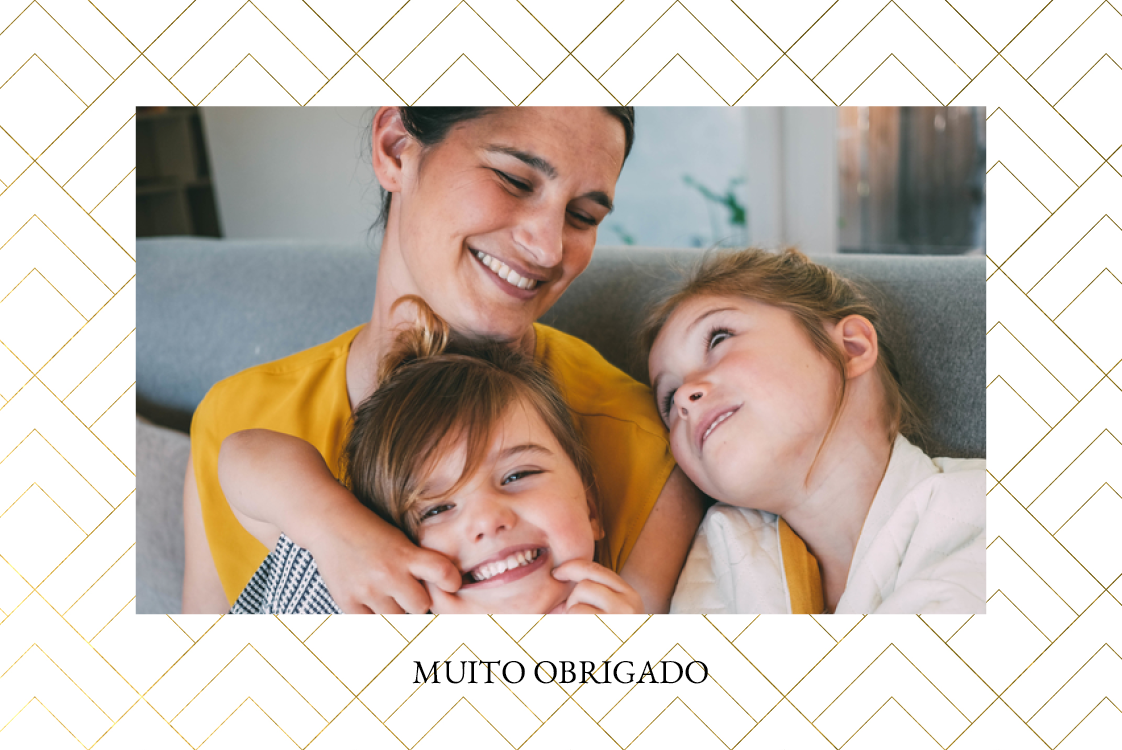 Cartões de agradecimento — Padrão Deco