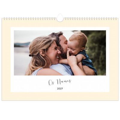 Calendário de família horizontal A3 — Planificador moderno - Familia de 4 [capa]