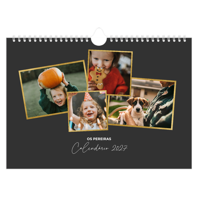 Calendário A4 horizontal — Tantas recordações [capa]