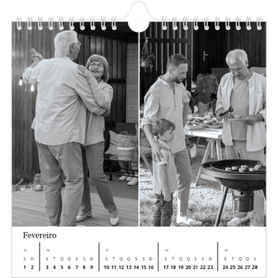 Calendário quadrado — Foco [Fevereiro]