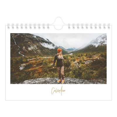 Calendário A5 horizontal — Texto para rabiscar [capa]