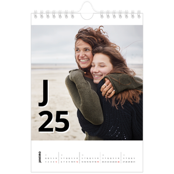 Calendário A5 — Estilo de carta