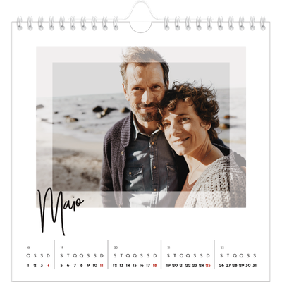 Calendário quadrado — Moldura transparente [capa]