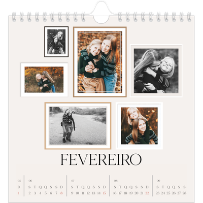 Calendário quadrado — Galeria de fotografias de parede [Fevereiro]