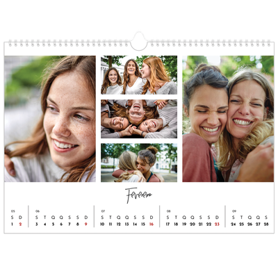 Calendário A3 Horizontal — Arranjos fotográficos [Fevereiro]