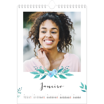 Calendário fotográfico A4 — Ilustrações de flores
