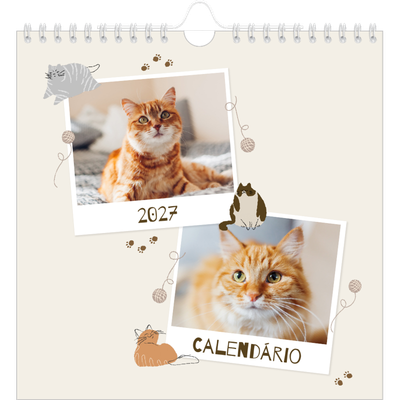 Calendário quadrado — Gatinho brincalhão [capa]