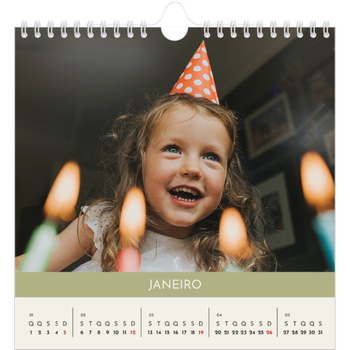 Calendário fotográfico quadrado — Capítulos pastel