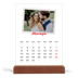 Calendário de mesa com suporte em madeira - vertical  — Assinado a carmim [Março]