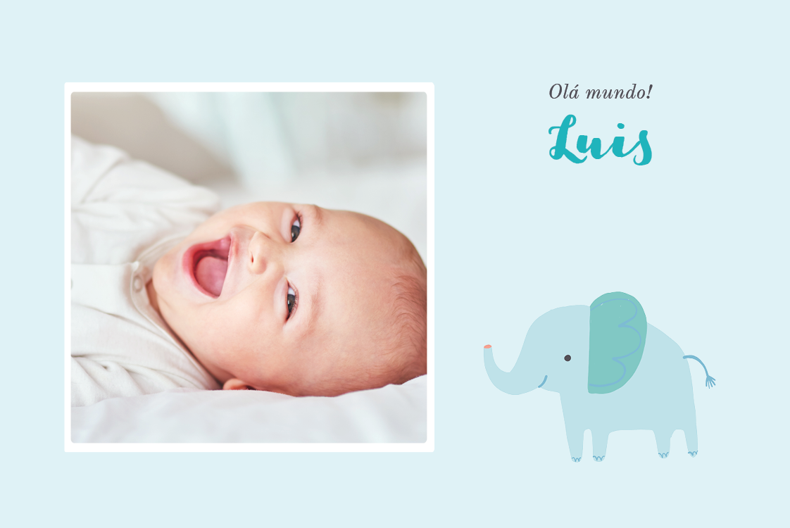 Convites — Elefante azul