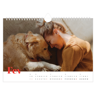 Calendário A4 horizontal — Um ano audacioso [Fevereiro]