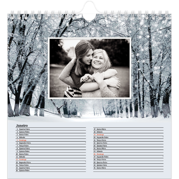 Calendário fotográfico quadrado — Quatro estações