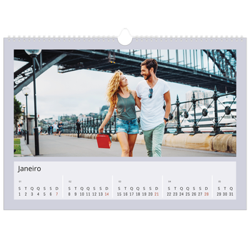 Calendário fotográfico horizontal A3 — Colorir o meu mundo