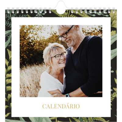 Calendário quadrado — Papéis de parede florais [capa]