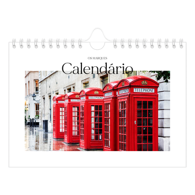 Calendário A5 horizontal — O meu diário de viagem [capa]