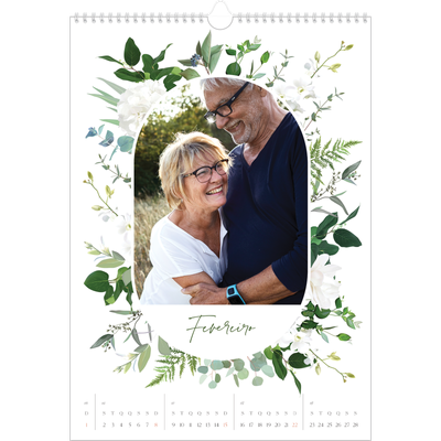 Calendário A3 — Flores tradicionais [Fevereiro]