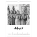 Calendário fotográfico A4 — Escrito à mão [Abril]