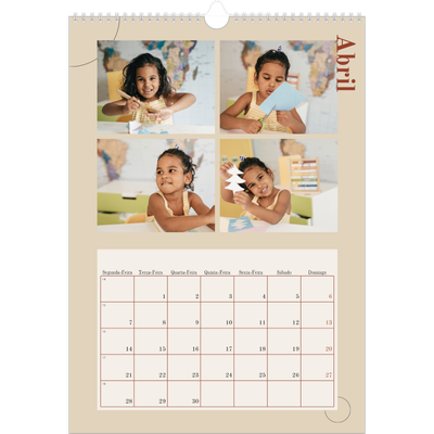 Calendário A3 — Texto assimétrico [Abril]