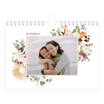Calendário A5 horizontal — Boho [capa]