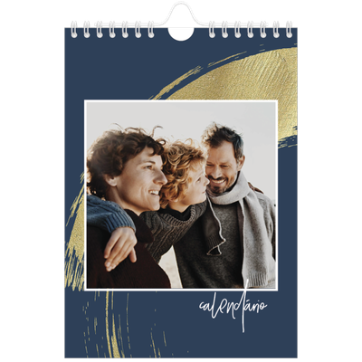 Calendário A5 — Fundos com pincel dourado [capa]