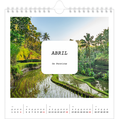 Calendário quadrado — A história completa [Abril]