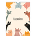 Calendário fotográfico A4 — Patas de gato e rabiscos [capa]
