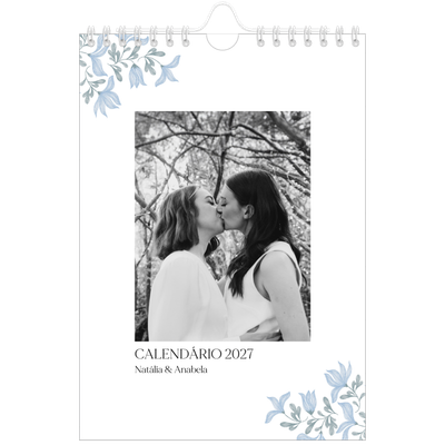 Calendário A5 — Floral elegante [capa]