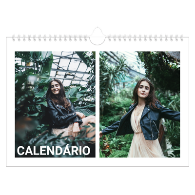 Calendário A4 horizontal — Mês grande [capa]