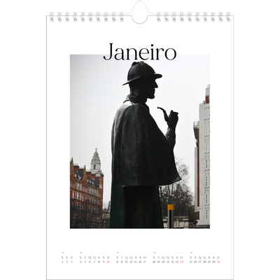 Calendário fotográfico A4 — O meu diário de viagem [Janeiro]