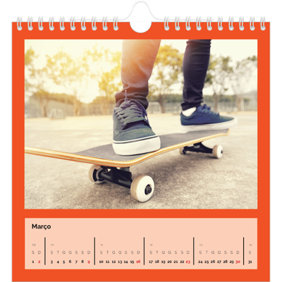 Calendário quadrado — Brilhante e arrojado [Março]