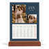 Calendário de mesa com suporte em madeira - vertical  — Ardósia e serifas [Janeiro]